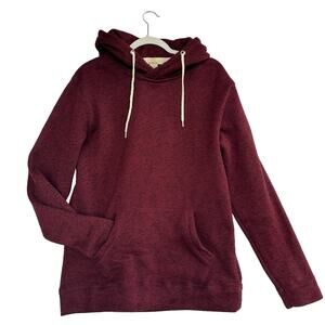 Chebella Pullover Kangaroo Hoodie Sweatshirt Womens L Burgundy Gorpcore Cozy